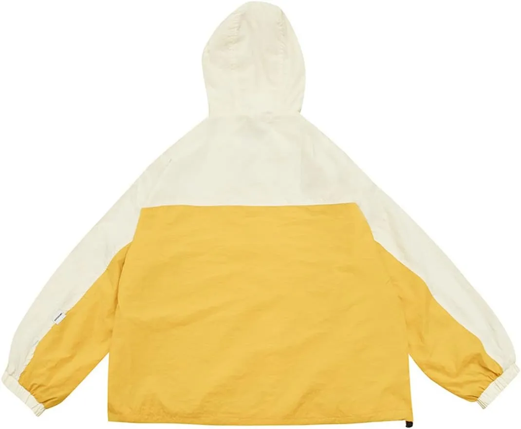 Hooded Jackets Men Windbreaker Patchwork Streetwear Casual Thin Jacket Loose Zipper Outerwear