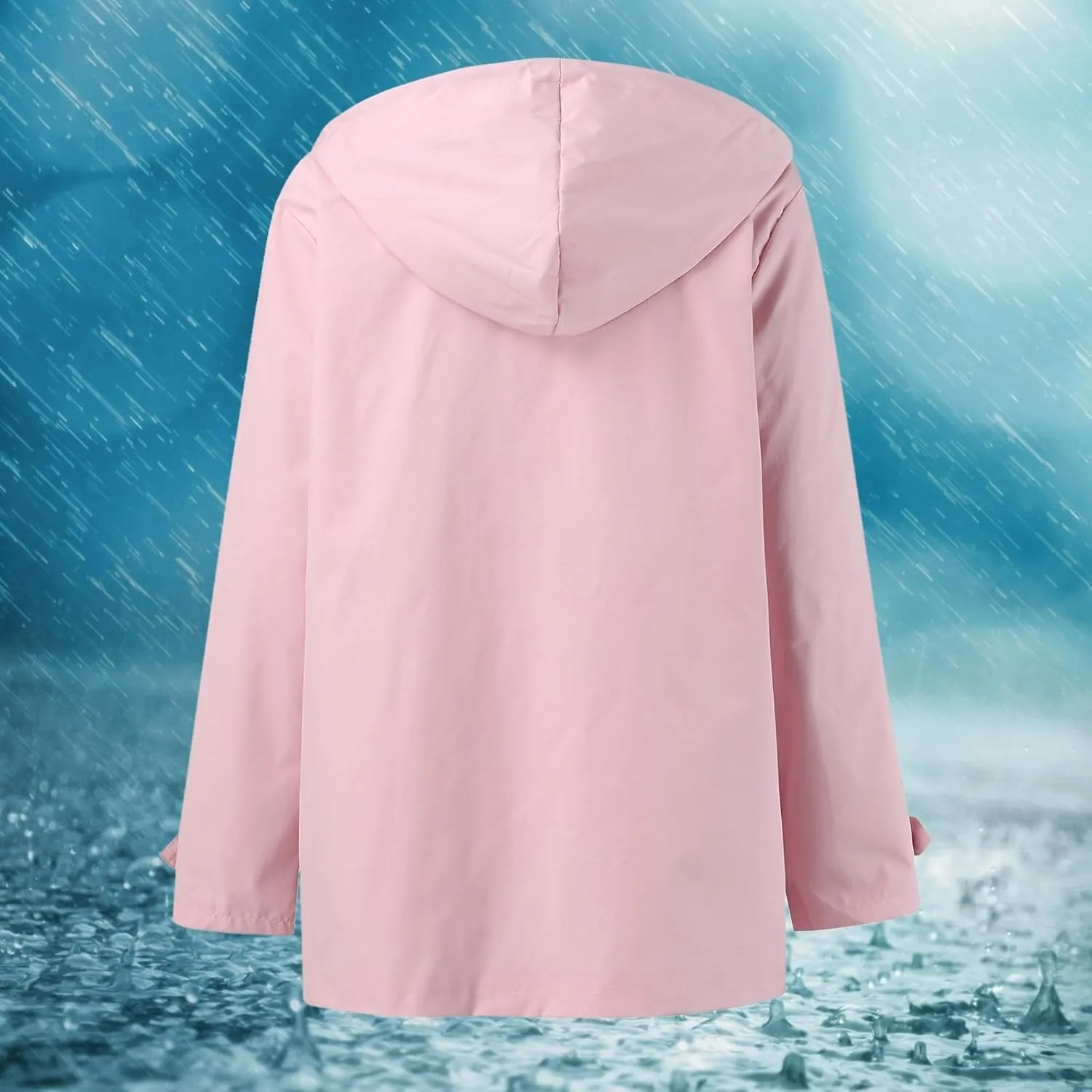Hooded Trench Coats, Windbreaker Travel Jacket, Womens Jackets, Hiking Jackets for Women, Ladies Lightweight Jackets