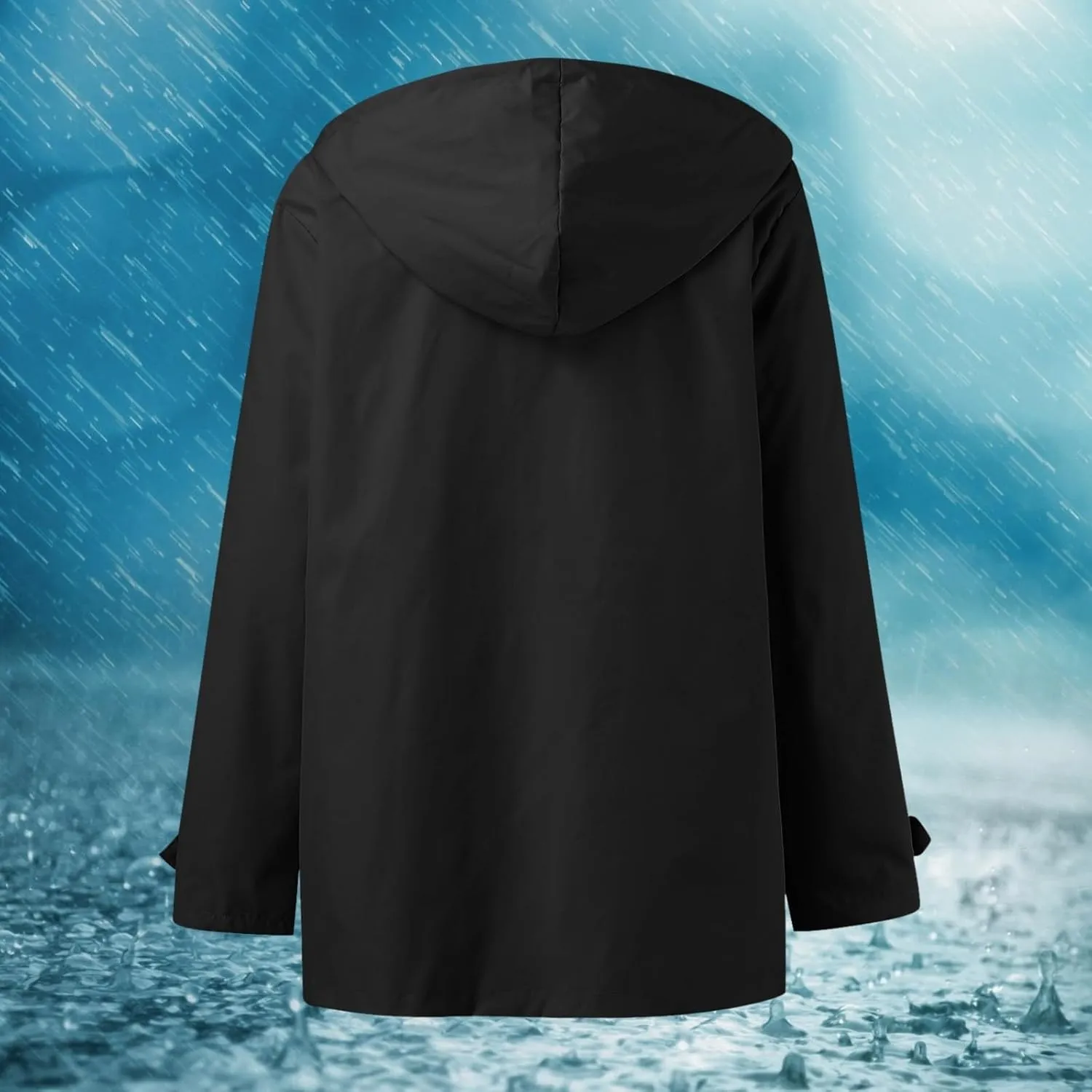 Hooded Trench Coats, Windbreaker Travel Jacket, Womens Jackets, Hiking Jackets for Women, Ladies Lightweight Jackets