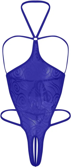 HTHJSCO Lingerie Women Sexy Lace Babydoll Sleepwear Transparent Perspective Open file Corset Teddy Underwear Nightwear