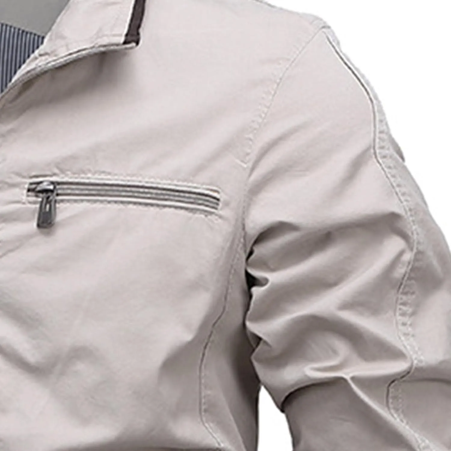 JEsilunmaMY Men's Wash Cotton Cargo Casual Jackets Zip Front Stand Collar Military Jackets Winter Bomber Jackets Windbreaker