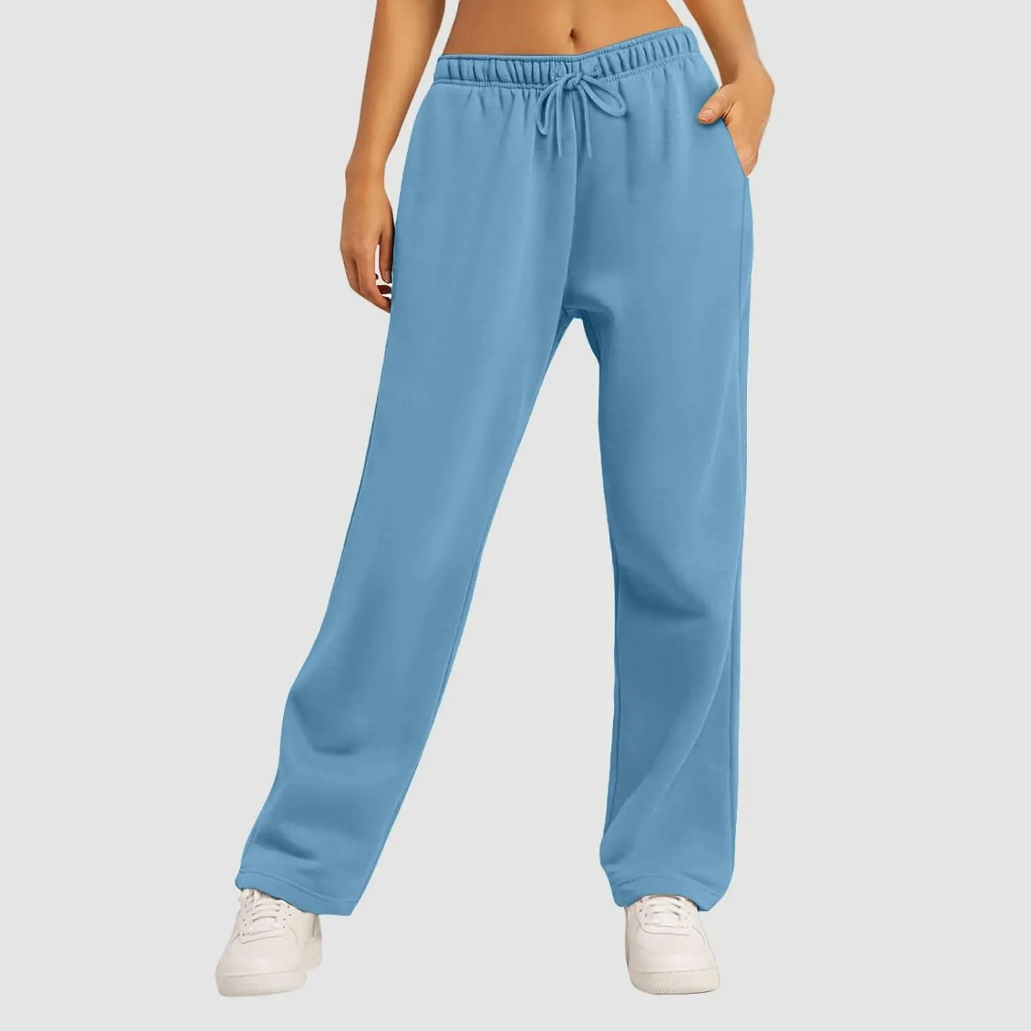 JiXiang Sweatpants for Women Yoga Pants High Waisted Pants with Pockets Casual Lounge Pants Trendy Comfort Joggers Pants