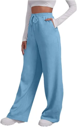 JiXiang Sweatpants for Women Yoga Pants High Waisted Pants with Pockets Casual Lounge Pants Trendy Comfort Joggers Pants