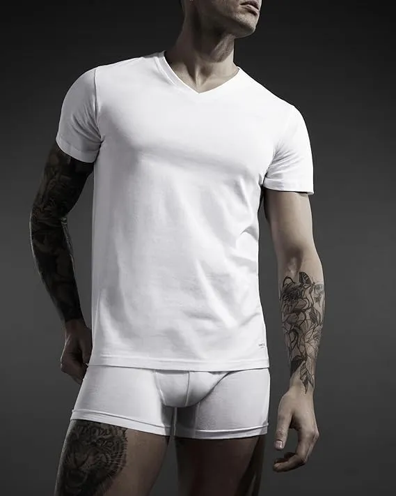 Kenneth Cole Men's Undershirt - 100% Cotton Short Sleeve T-Shirt - 3 Pack Plain White T-Shirt for Men, Crewneck/V-Neck (S-XL)