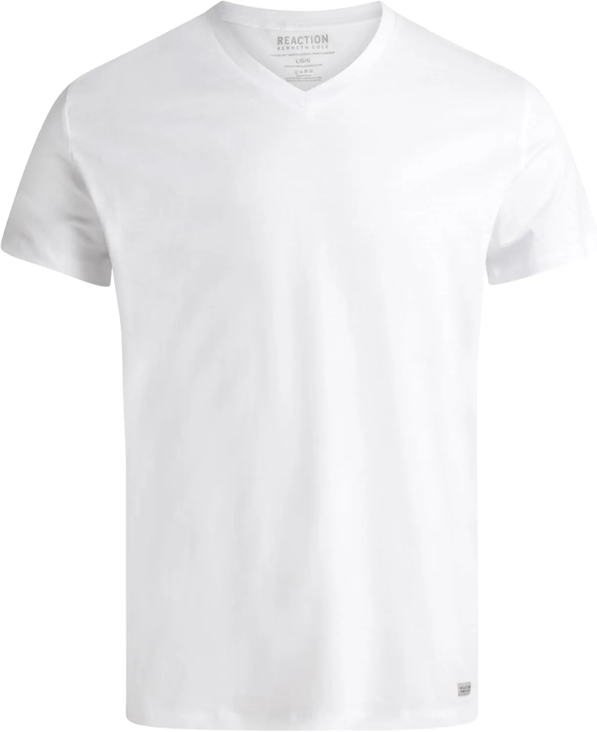 Kenneth Cole Men's Undershirt - 100% Cotton Short Sleeve T-Shirt - 3 Pack Plain White T-Shirt for Men, Crewneck/V-Neck (S-XL)