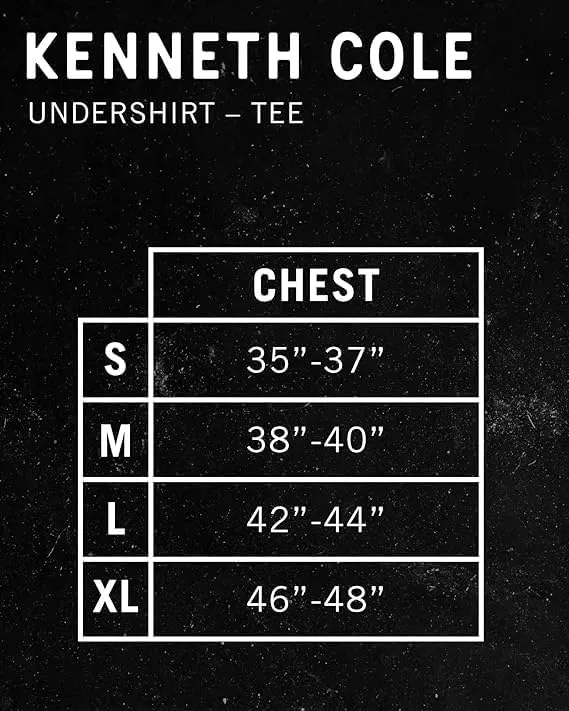 Kenneth Cole Men's Undershirt - 100% Cotton Short Sleeve T-Shirt - 3 Pack Plain White T-Shirt for Men, Crewneck/V-Neck (S-XL)