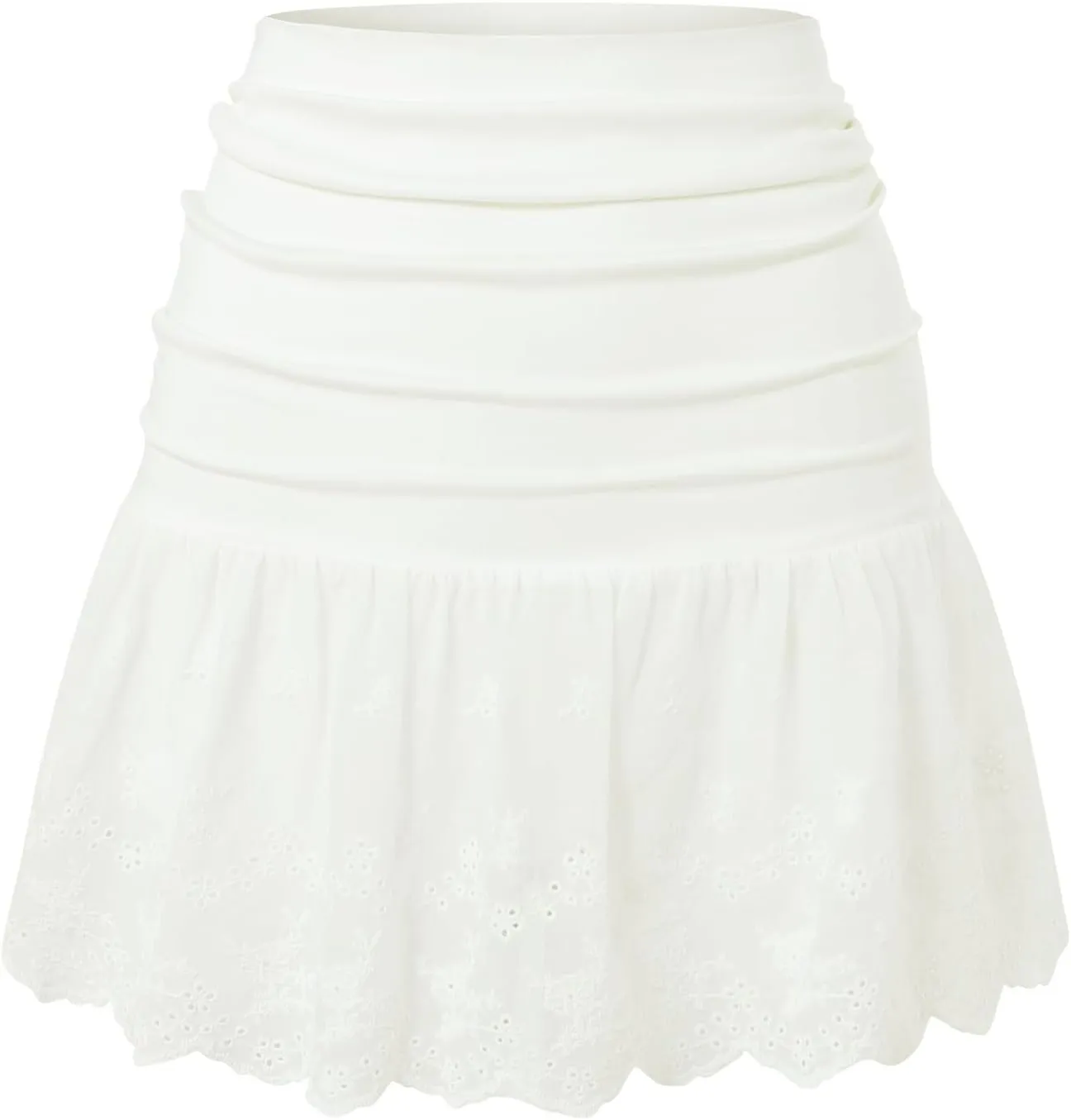 Lace Mini Skirts for Women Y2k Layered Flowy Skirt