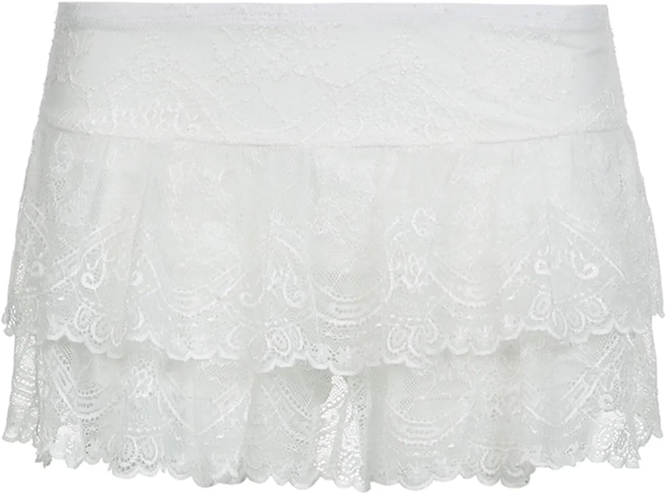 Lace Mini Skirts for Women Y2k Layered Flowy Skirt