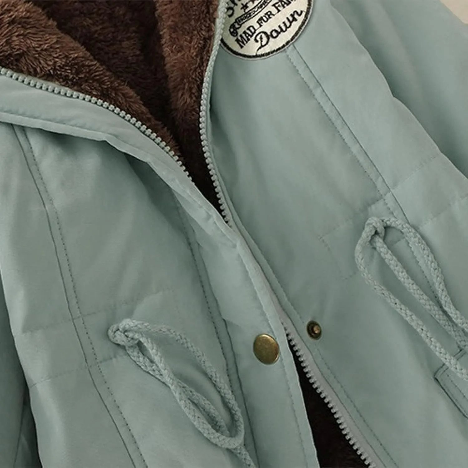 LCMTWX Winter Coats for Women Hooded Warm Winter Coats Outwear Winter Women's Coat Color Block Patchwork Cardigan Coats