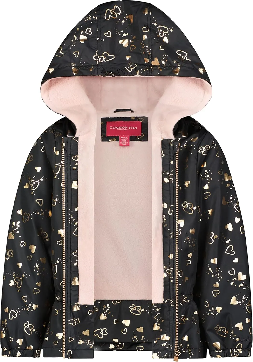 LONDON FOG Baby Girl's Toddler Midweight Fleece Lined Jacket