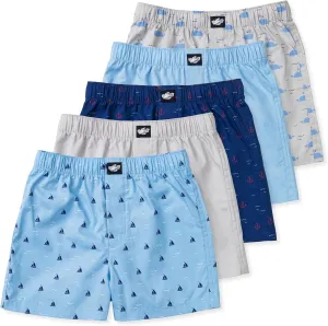 Lucky & Me | Ryan Boys Woven Boxers | 100% Cotton Children's Underwear (5-Pack)