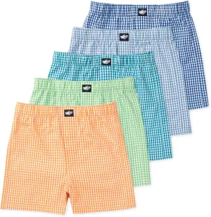 Lucky & Me | Ryan Boys Woven Boxers | 100% Cotton Children's Underwear (5-Pack)