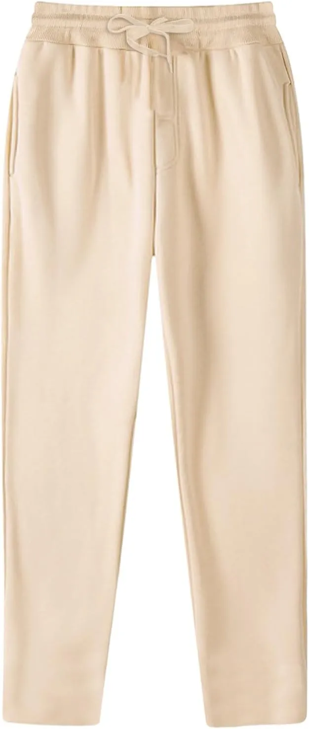 Men Cargo Chino Pants Casual Linen Stretchy Drawstring Waist Pant Sweatpants Joggers Sports Gym Jogging