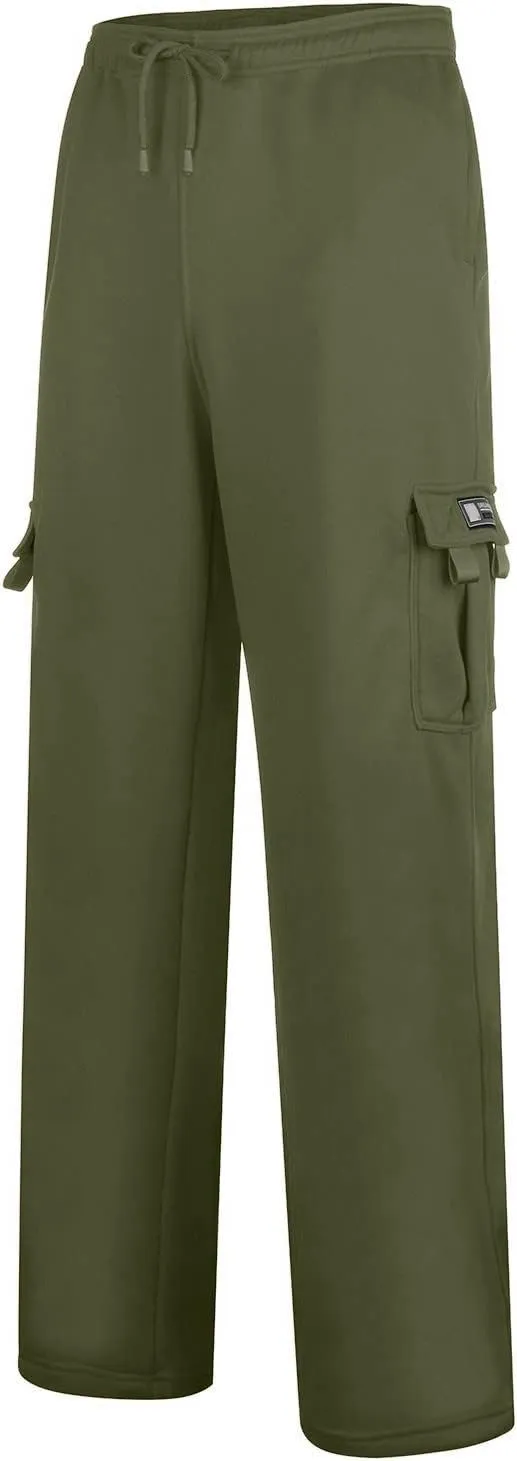 Men Cargo Combat Work Pant Gym Running Jogger Plain Stretch Sweat Pants Loose Linen Track Lounge Pants