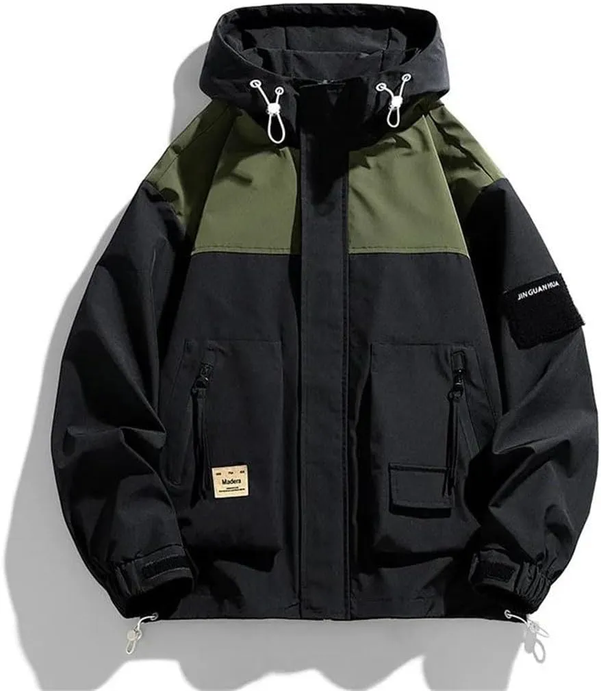Men Hoodies Coat Streetwear Waterproof Jacket Anti-Wind Outdoor Travel Climbing Outerwear Coat