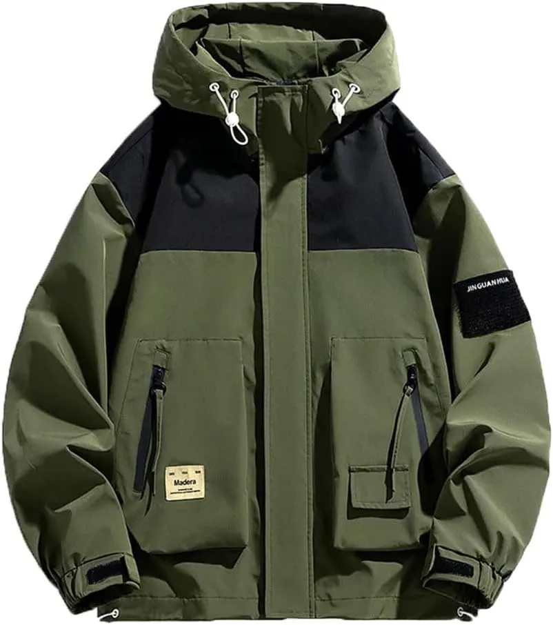 Men Hoodies Coat Streetwear Waterproof Jacket Anti-Wind Outdoor Travel Climbing Outerwear Coat