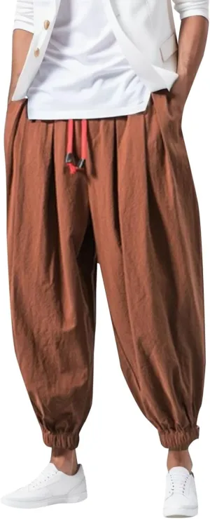 Men Lightweight Jogging Pant with Pockets Track Work Joggers Loose Sport Casual Sweatpant Elastic Waist Pants