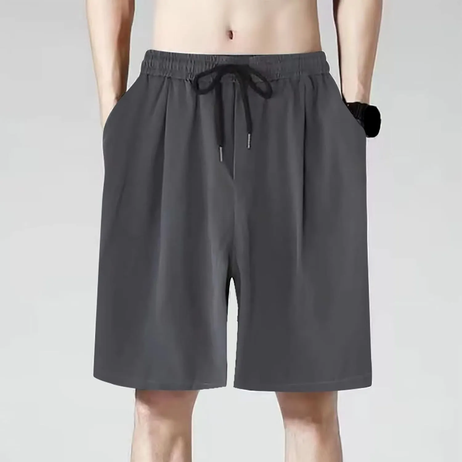 Men Pants Casual Jogger Work Wear Sweatpants with Multiple Pockets Drawstring Waist Cargo Chino Pant