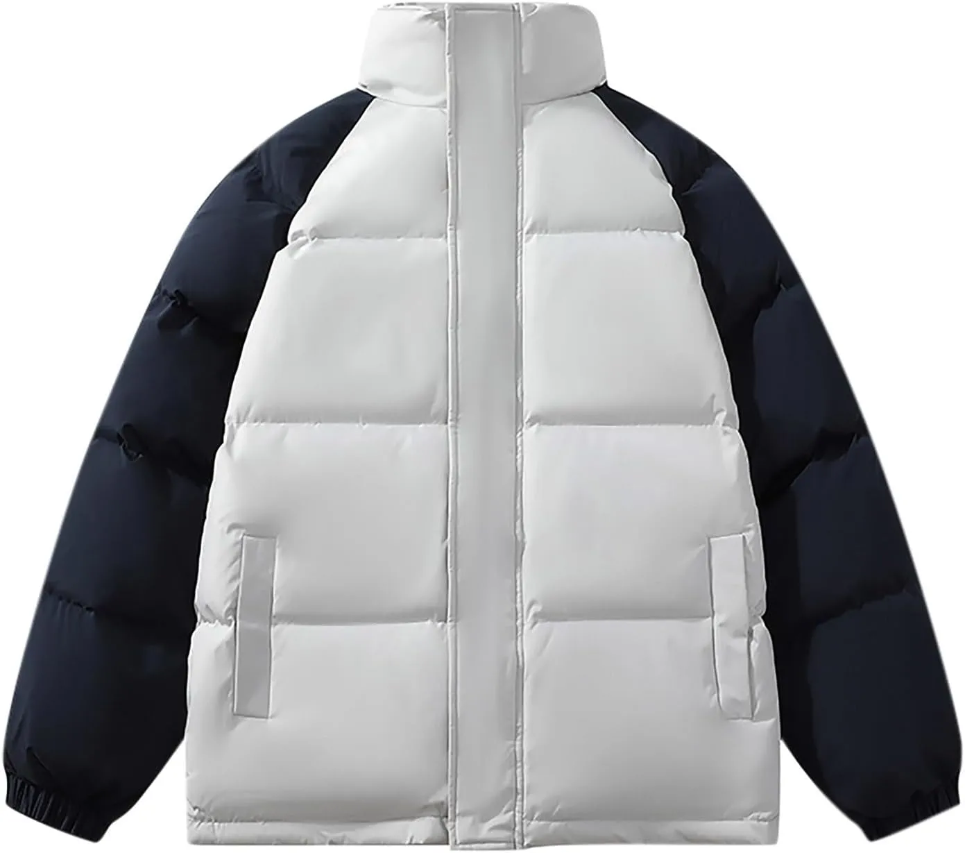 Men Winter Jackets Warm Puffer Jackets Full Zip Puffy Jackets Quilted Insulated Jacket Down Jacket for Business
