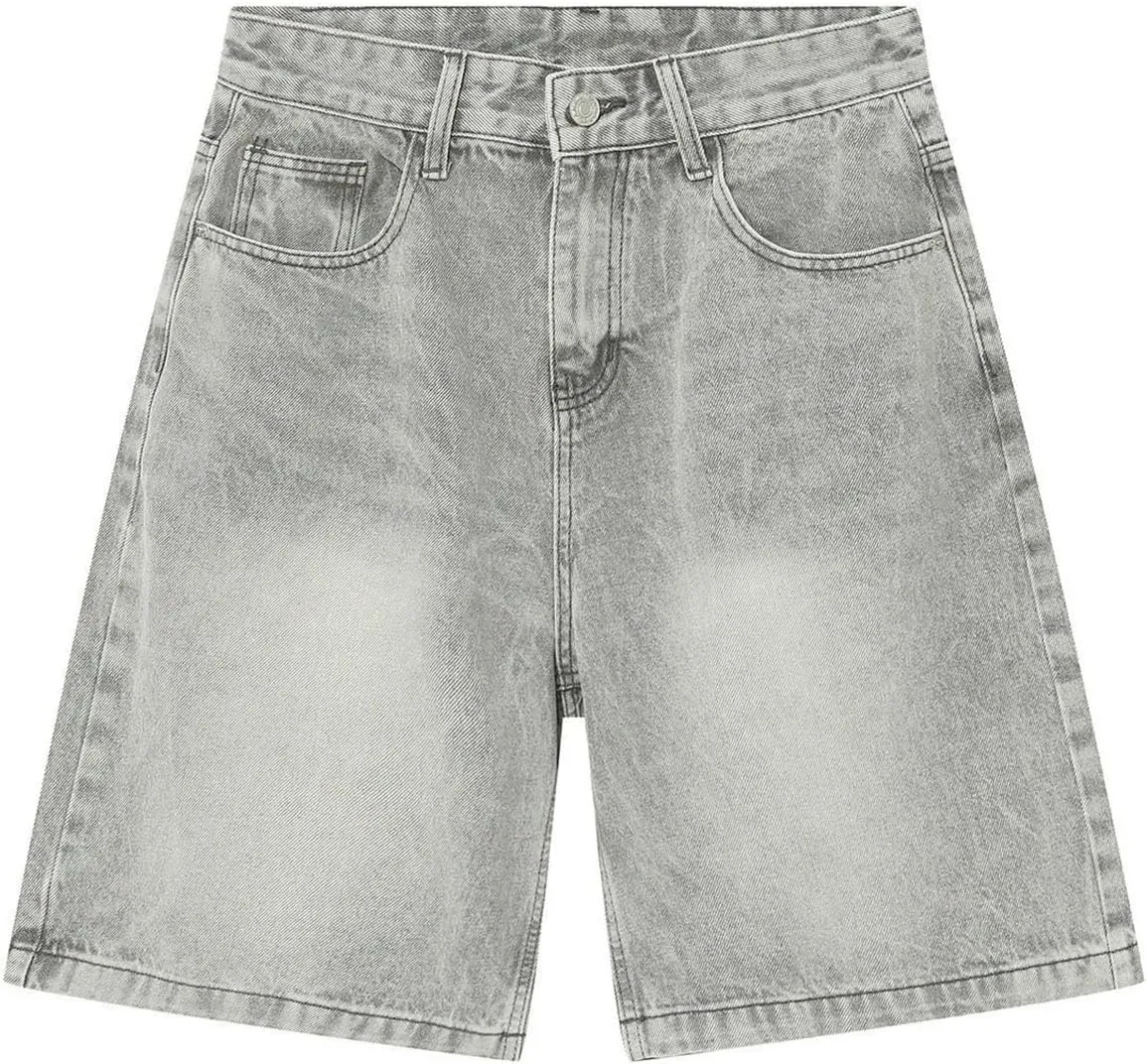 Men Y2K Vintage Baggy Jean Shorts Casual Summer Hip Hop Cargo Pants Loose Fit Denim Shorts Trendy Outfits