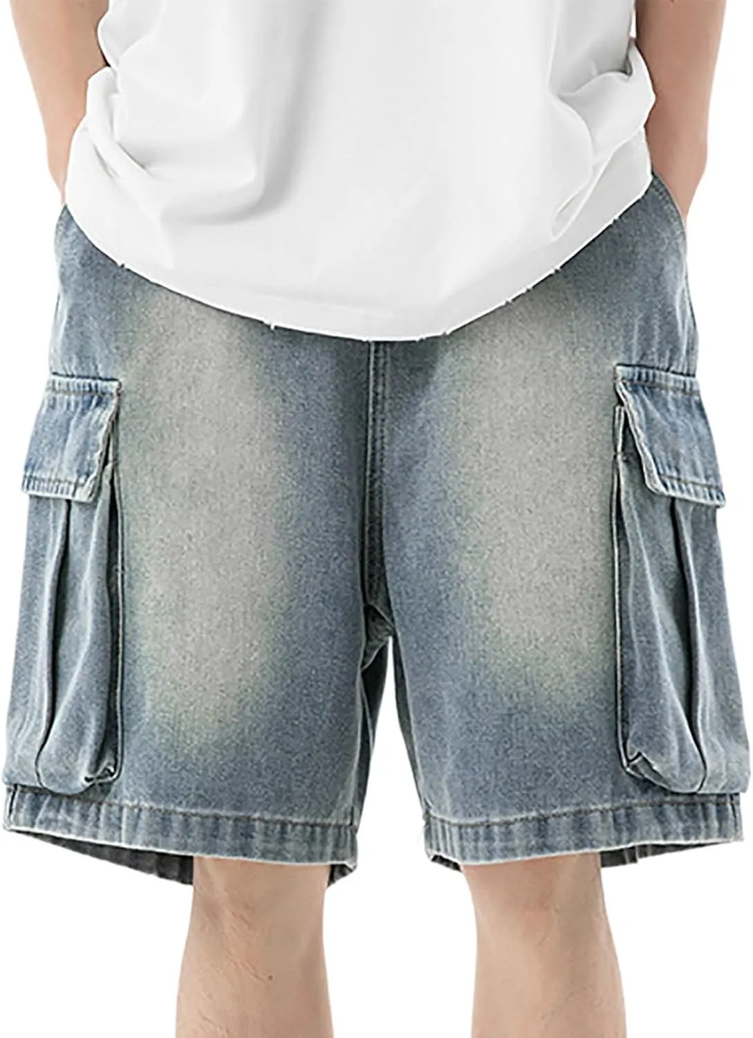 Mens Baggy Denim Jorts Y2K Loose Fit Hip Hop Jean Shorts Casual Mid Jeans Trendy Outfits