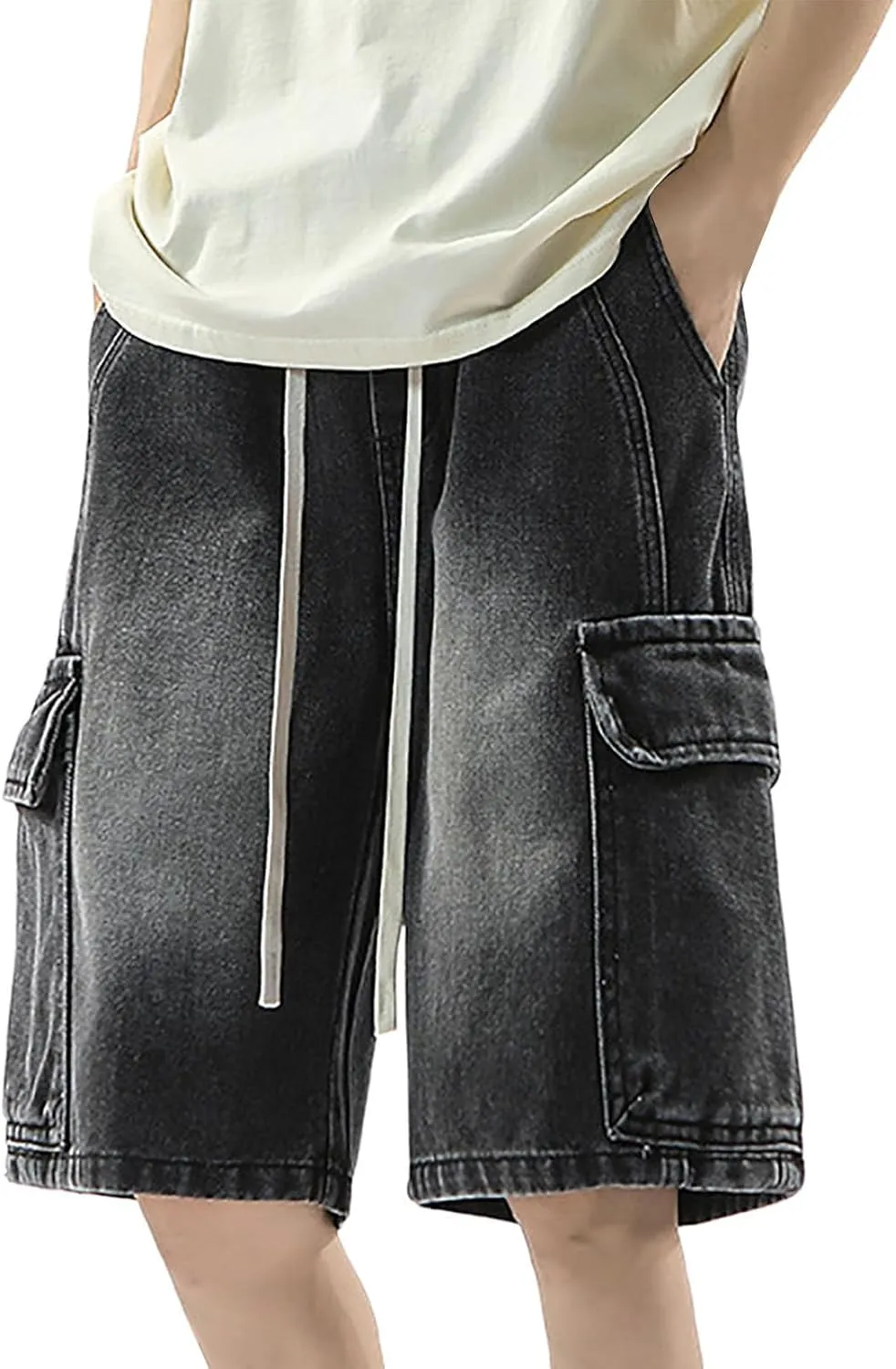 Mens Baggy Denim Jorts Y2K Loose Fit Hip Hop Jean Shorts Casual Mid Jeans Trendy Outfits