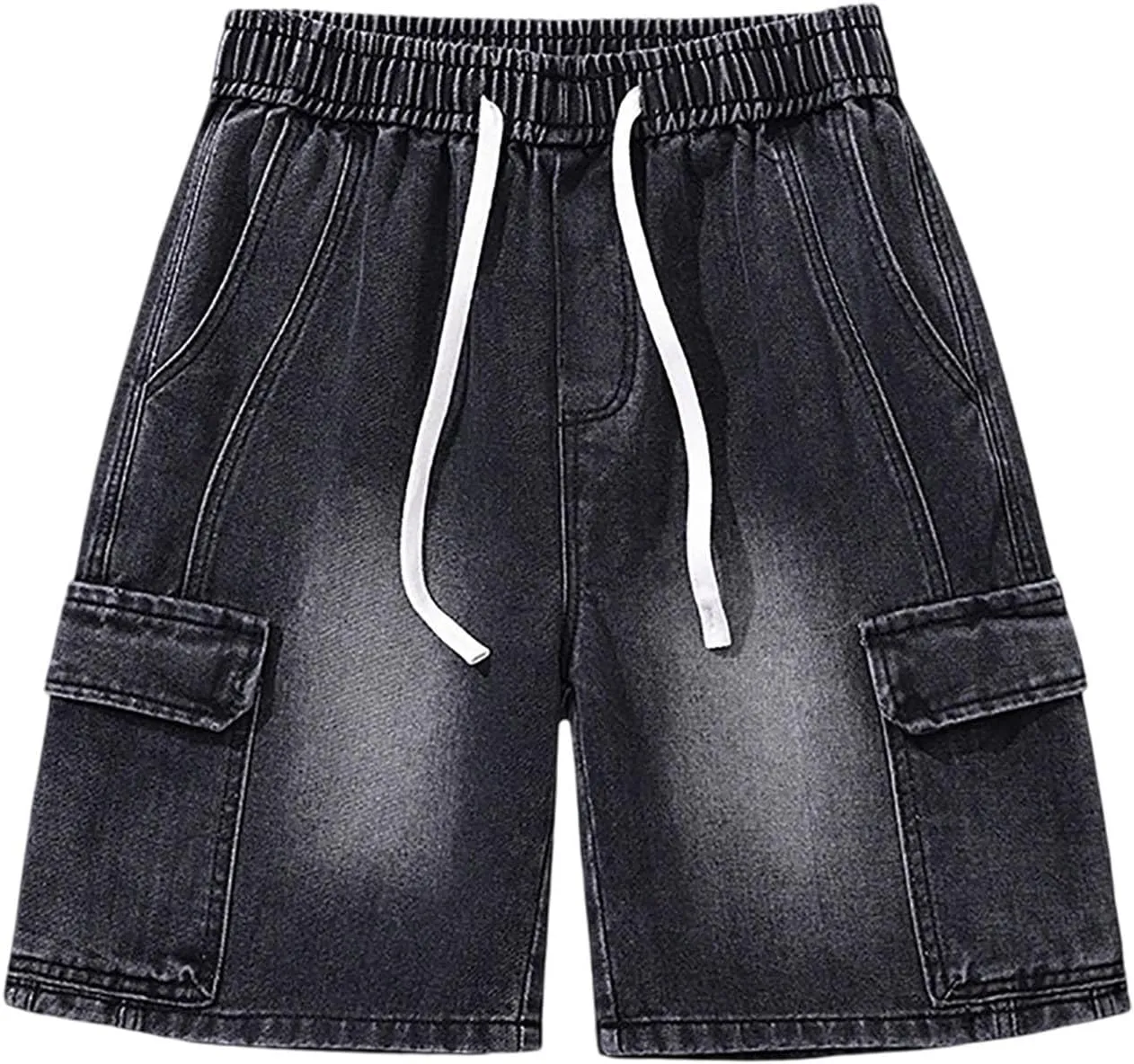 Mens Baggy Jean Shorts Loose Fit Long Denim Shorts Casual Summer Y2K Streetwear Clothes