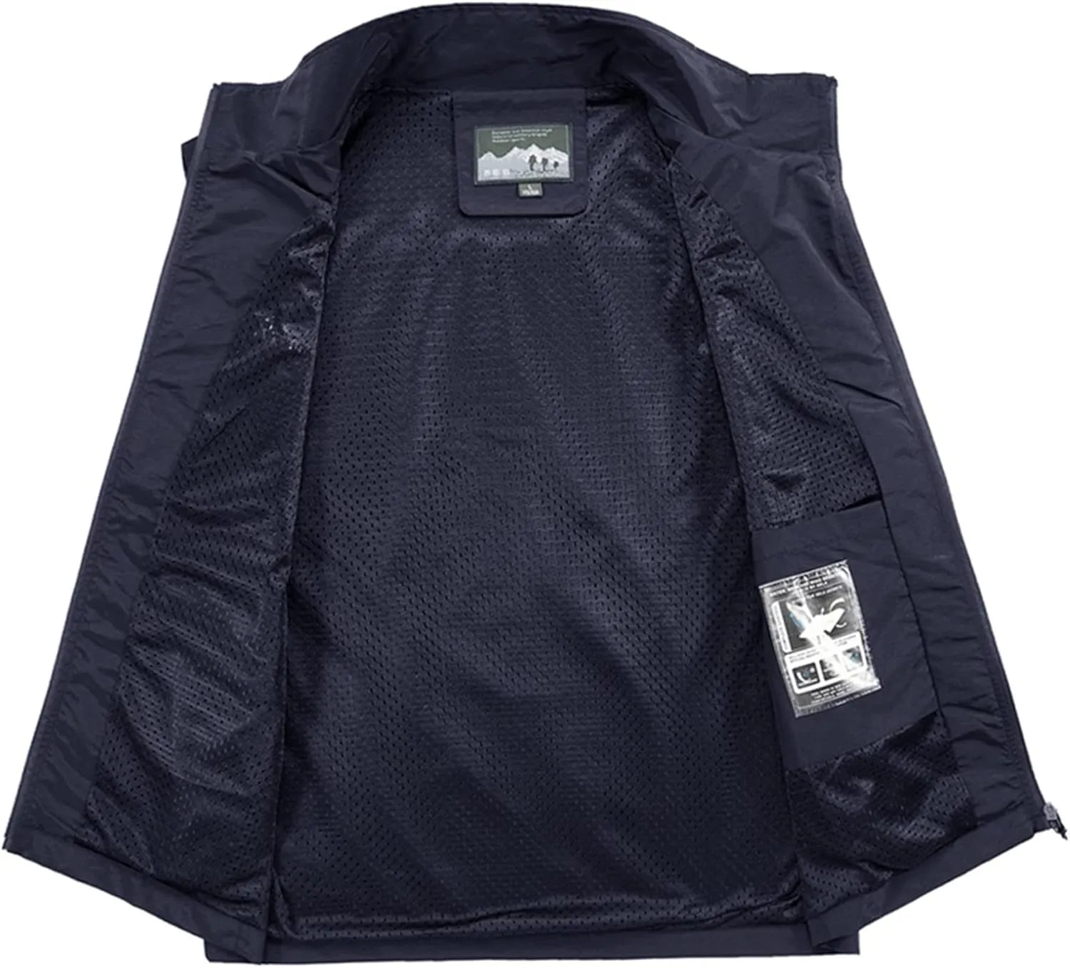 Men's Big And Tall Outdoor Vests Fashion Casual Solid Quick-Drying Vest Jacket Tops Lightweight, M-7XL