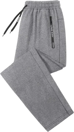Mens Cargo Pants Casual Linen Stretchy Elastic Waist Pant Sweatpant Joggers Workout Running Gym