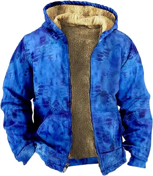 Mens Jackets Warm Fall Winter Waterproof Windbreaker Hooded Raincoat Snowboarding Jackets Sherpa Fleece Work Jackets