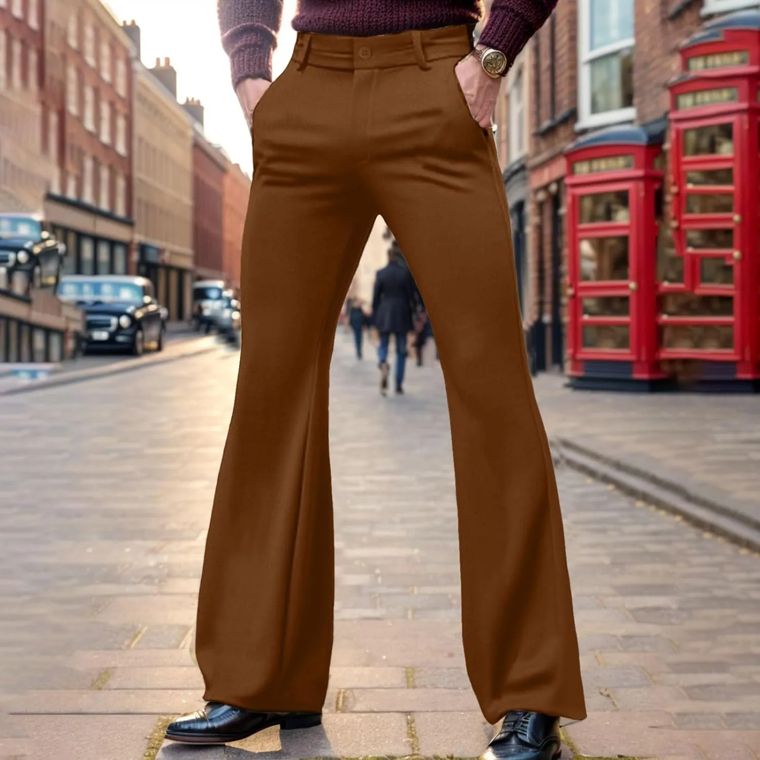 Men's Jogging Pants Casual Solid Color Jogger Loungewear Sweatpant Stretch Waistband Combat Cargo Pant