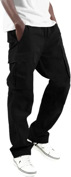 Men's Lightweight Jogging Pant Cargo Combat Work Joggers Baggy Sport Casual Sweatpant Leisure Pant