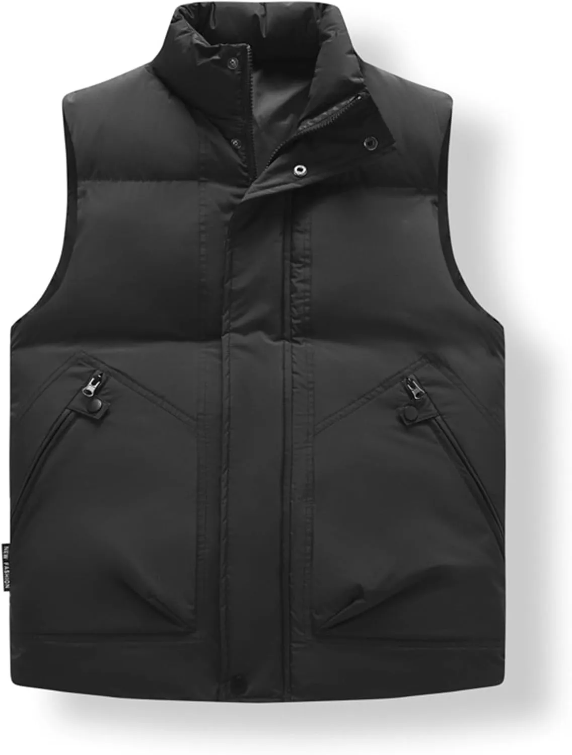 Men's Outerwear Vests Winter Puffer Standing Collar Down Cotton Slim Fitting Vest For Casual Outdoor, M-5XL