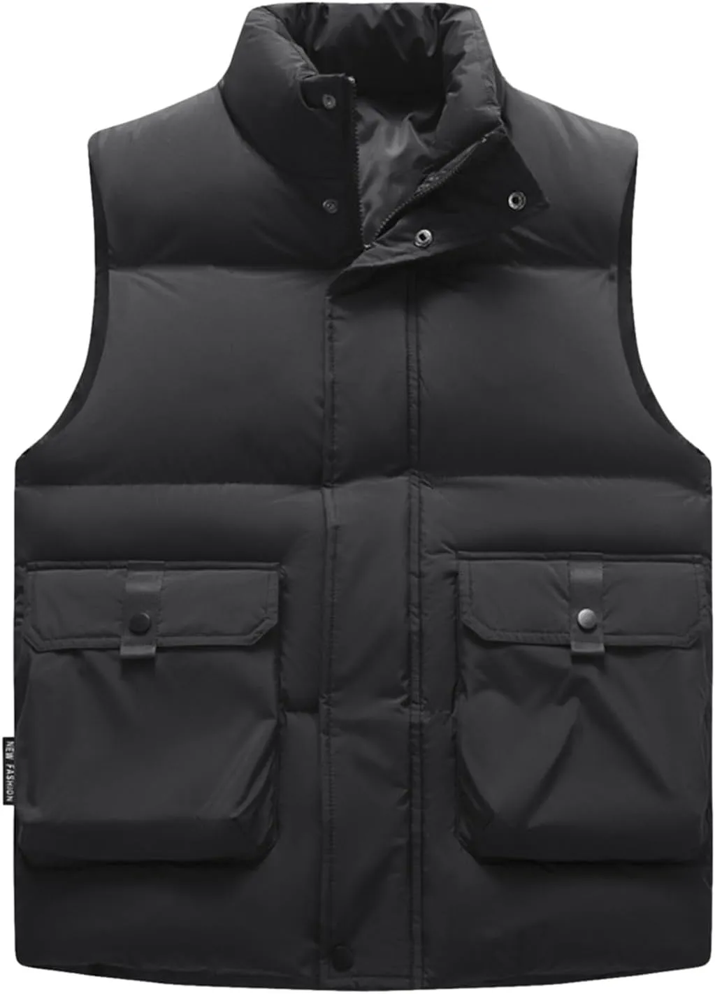 Men's Outerwear Vests Winter Puffer Standing Collar Down Cotton Slim Fitting Vest For Casual Outdoor, M-5XL