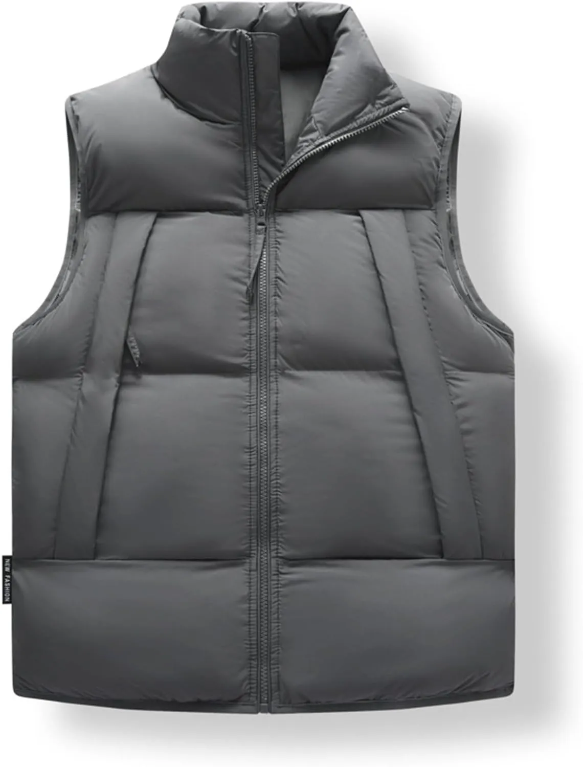 Men's Outerwear Vests Winter Puffer Standing Collar Down Cotton Slim Fitting Vest For Casual Outdoor, M-5XL