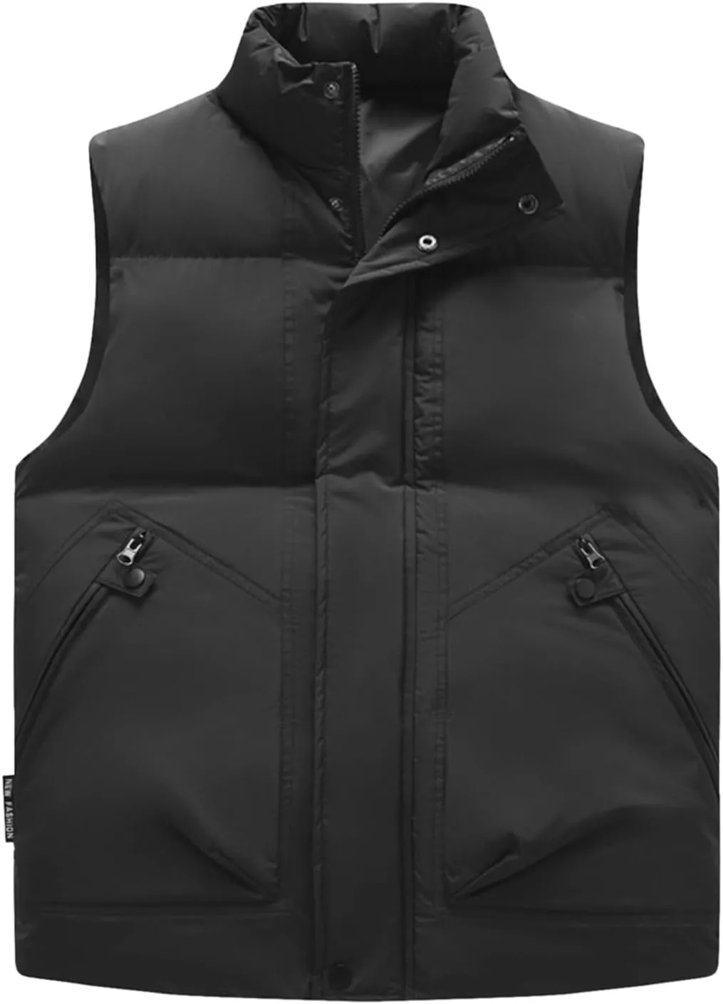 Men's Outerwear Vests Winter Puffer Standing Collar Down Cotton Slim Fitting Vest For Casual Outdoor, M-5XL