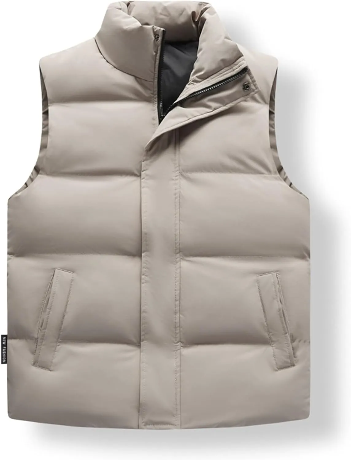 Men's Outerwear Vests Winter Puffer Standing Collar Down Cotton Slim Fitting Vest For Casual Outdoor, M-5XL