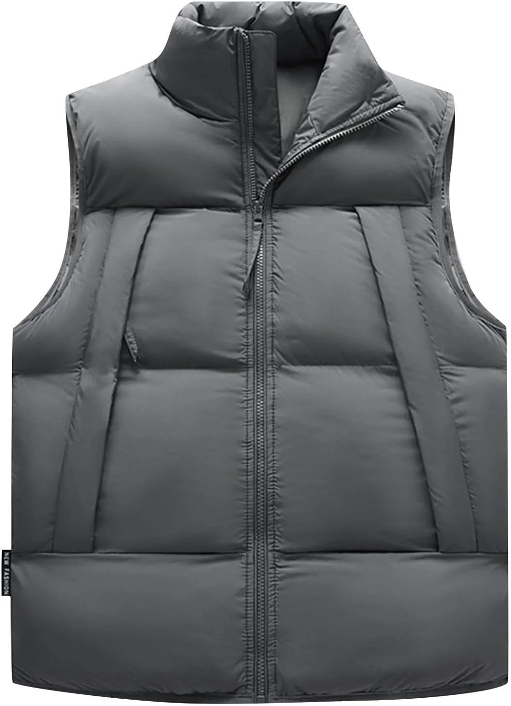 Men's Outerwear Vests Winter Puffer Standing Collar Down Cotton Slim Fitting Vest For Casual Outdoor, M-5XL