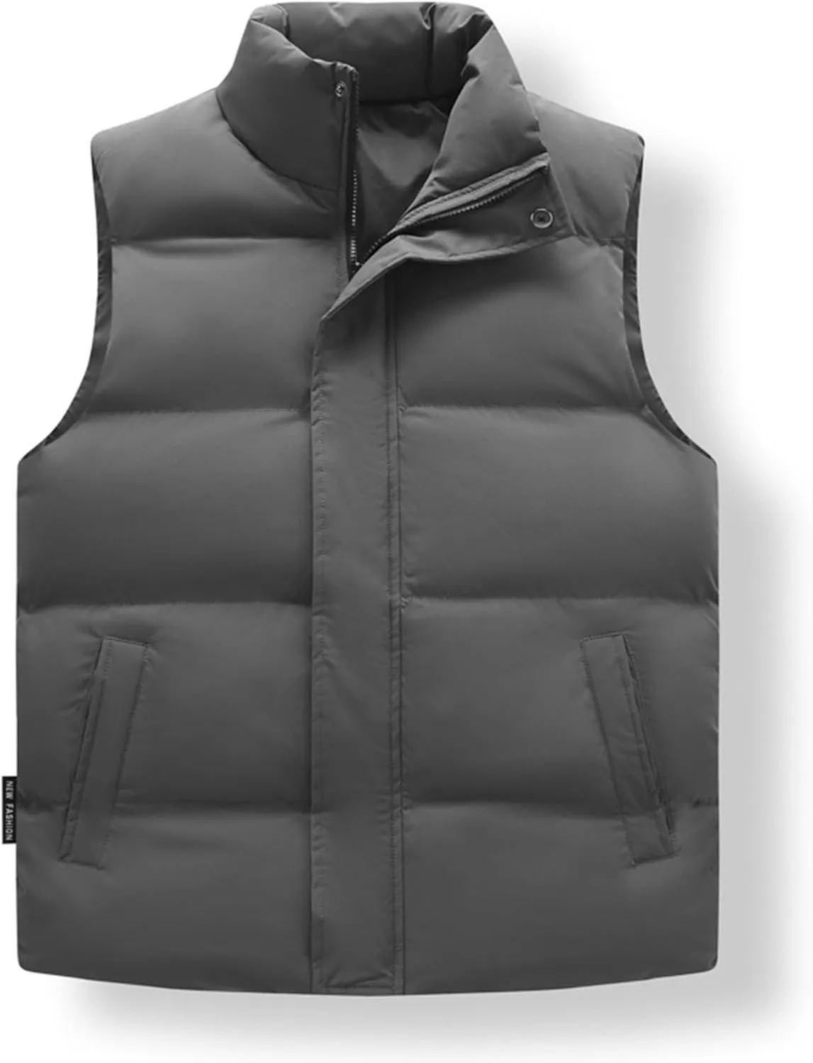 Men's Outerwear Vests Winter Puffer Standing Collar Down Cotton Slim Fitting Vest For Casual Outdoor, M-5XL
