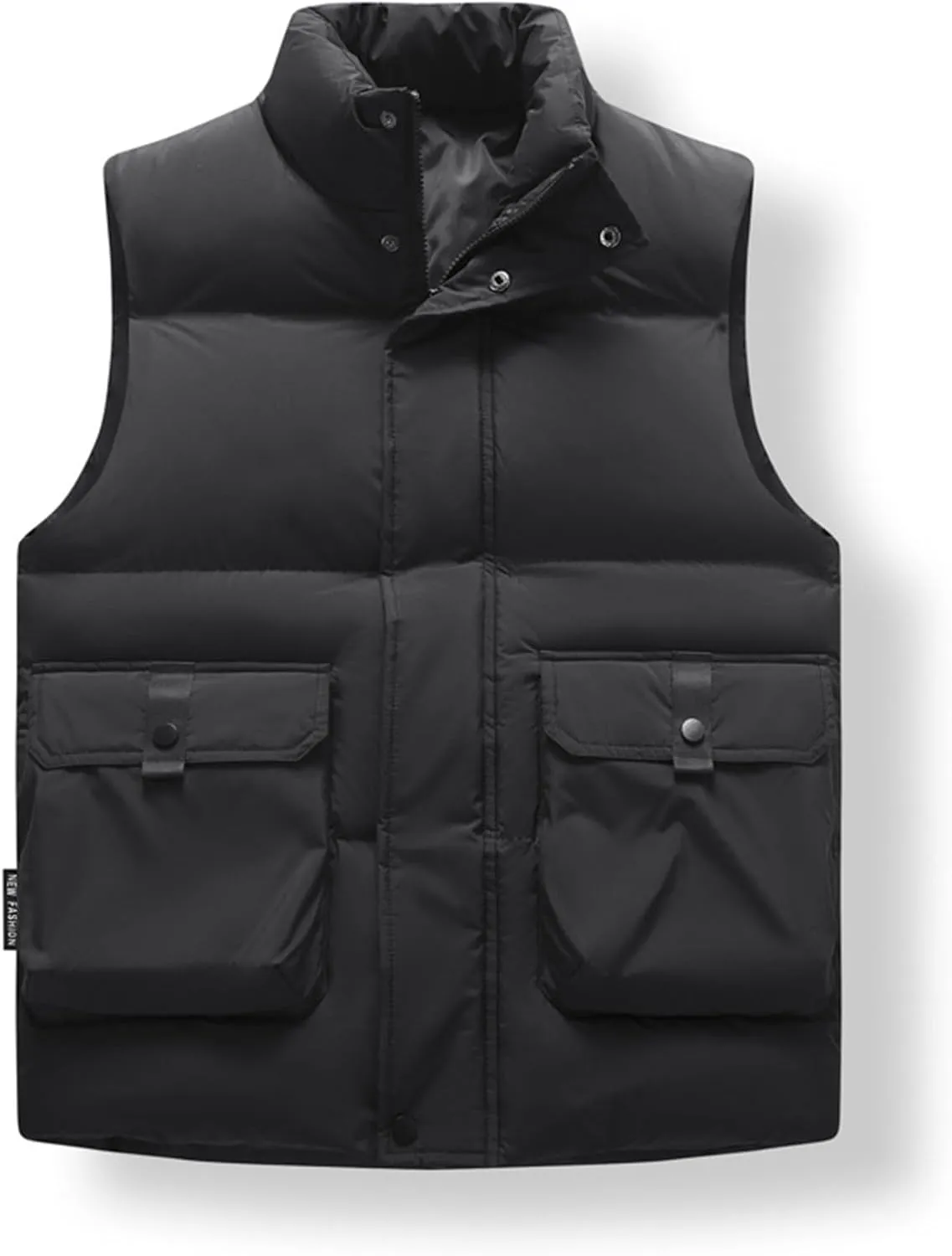 Men's Outerwear Vests Winter Puffer Standing Collar Down Cotton Slim Fitting Vest For Casual Outdoor, M-5XL