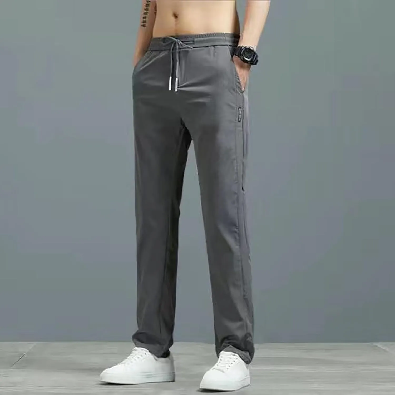 Men's Pants Casual Fashion Jogger Athletic Sweatpants with Pocket Stretch Waistband Cargo Work Pant