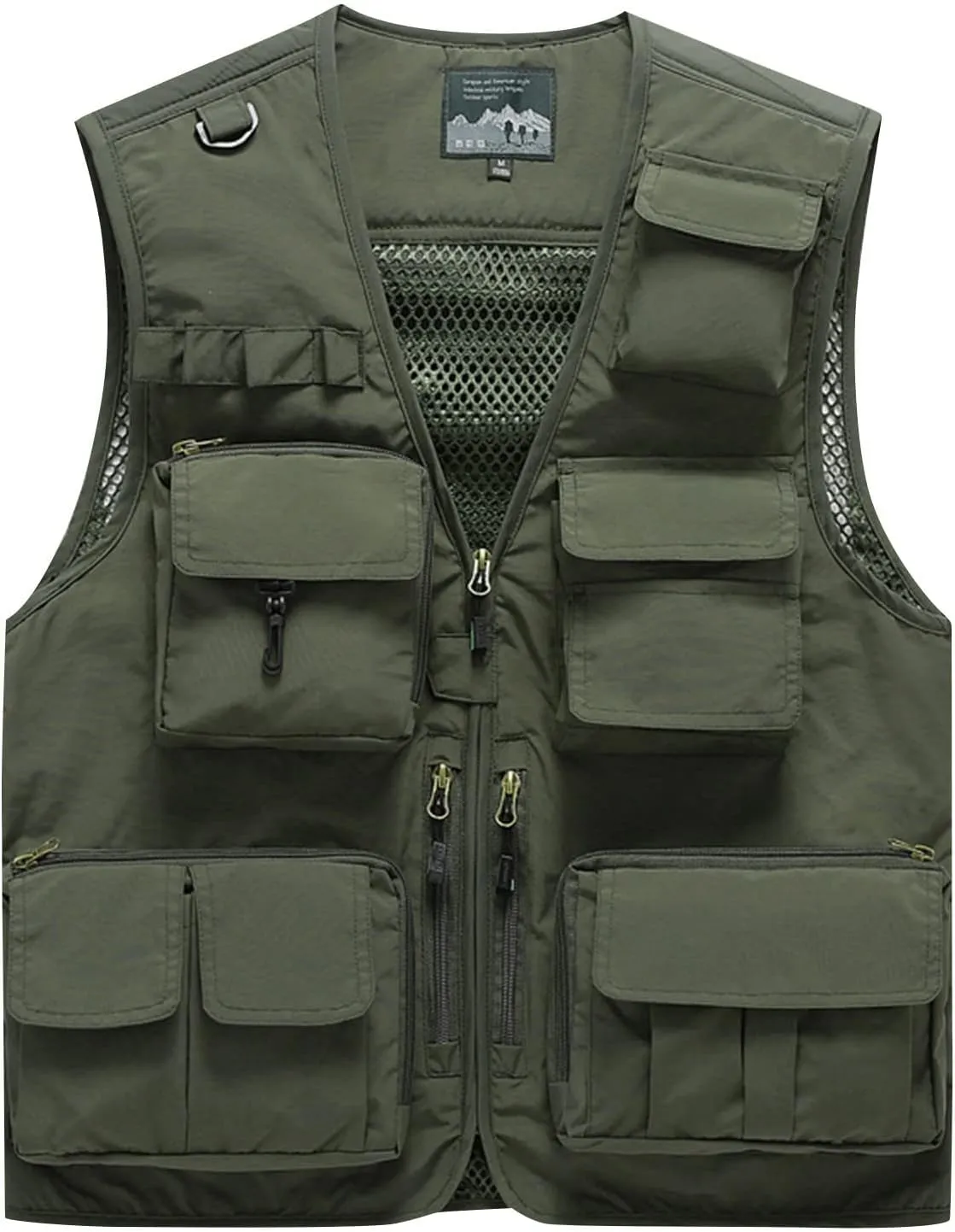 Men's Puffy Vests Multi Pocket Vest Thin Outdoor Fishing And Mountaineering Photography Breathable Tank Top, M-4XL