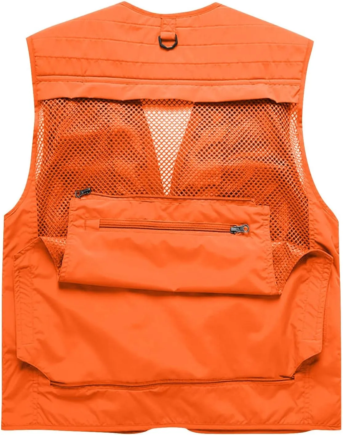 Men's Puffy Vests Multi Pocket Vest Thin Outdoor Fishing And Mountaineering Photography Breathable Tank Top, M-4XL