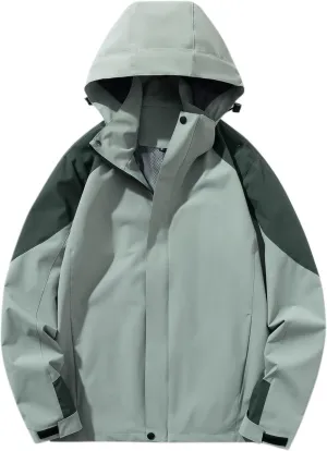 Mens Rain Jackets Waterproof with Hood Lightweight Softshell Mens Windbreaker Jackets Raincoat for Men Fall Jackets