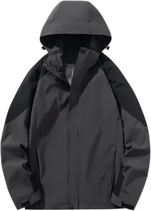 Mens Rain Jackets Waterproof with Hood Lightweight Softshell Mens Windbreaker Jackets Raincoat for Men Fall Jackets