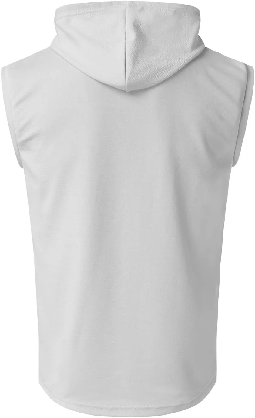 Men's Sleeveless Workout Hoodie Tank Tops Zip Up Summer Casual Oversized Shirts Loose Fit Solid Color Hooded Tees