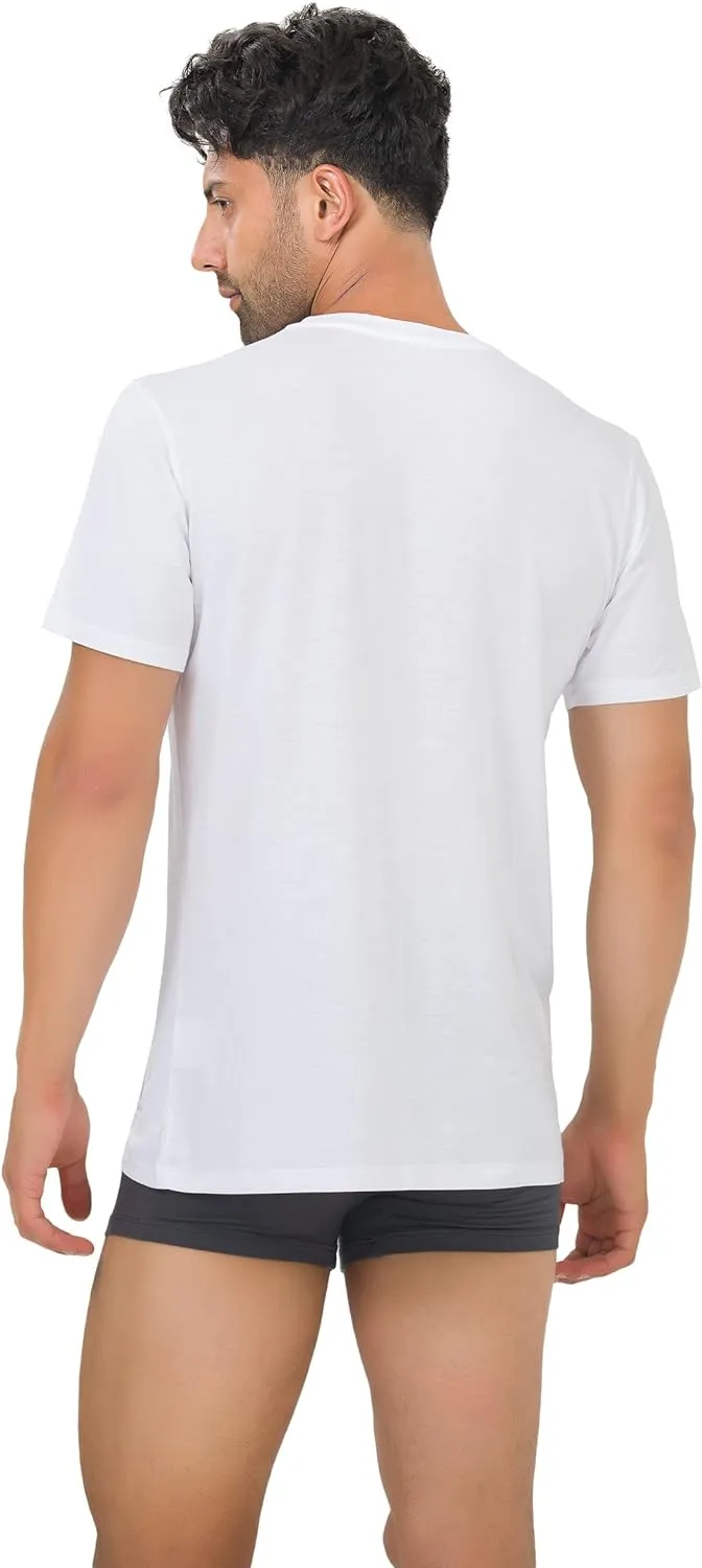Men's T-Shirts Rayon Made from Bamboo - Modern Fit, Moisture Wicking Undershirt - Crewneck/V-Neck Tees, 3-Pack
