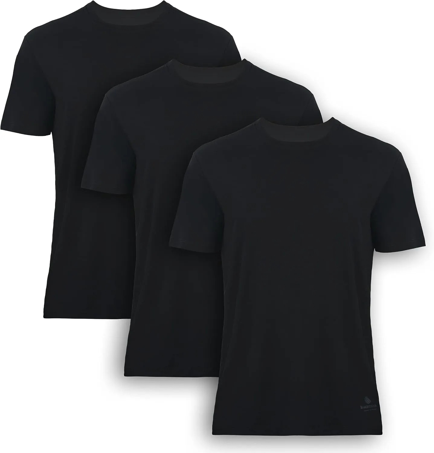 Men's T-Shirts Rayon Made from Bamboo - Modern Fit, Moisture Wicking Undershirt - Crewneck/V-Neck Tees, 3-Pack