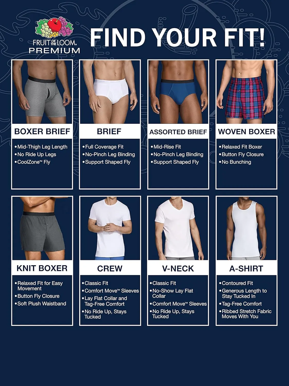 Men's Tag-Free Cotton Undershirts
