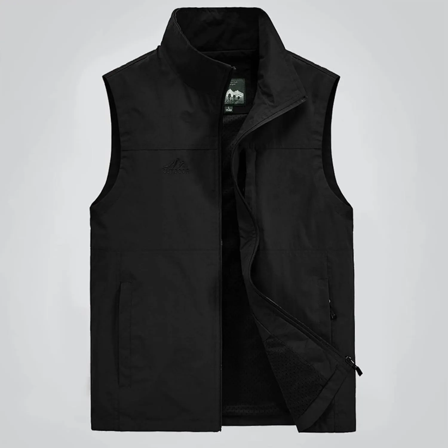Men's Vests Lightweight Fashion Casual Solid Outdoor Quick-Drying Vest Jacket Tops Slim Fit, M-7XL